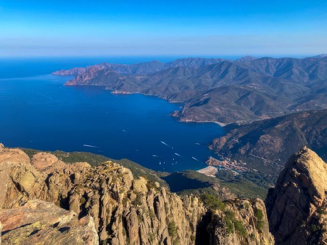 Vue du sommet du Capo d'Orto à 1294m